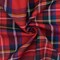 School Red-Blue-White-Multi Plaid Poly Madras Woven Fabric By the Yard
